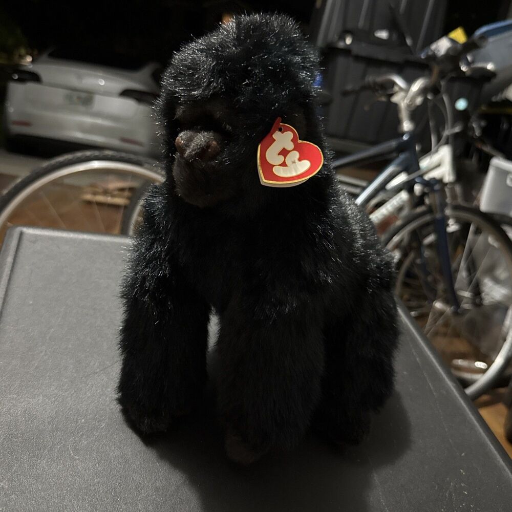 1995 TY Beanie Buddie “Baby George” Adorable Gorilla Plush Animal. Vintage New.